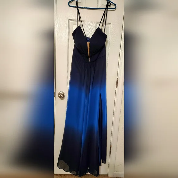 blue and black ombre dress Manhattan main image 1